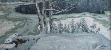 Зимний пейзаж, 1960-е г. (х., м., р. 45,1х98) 