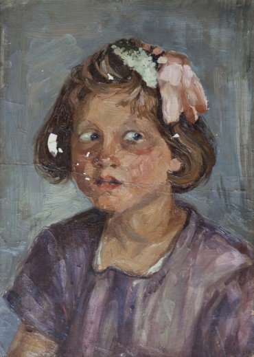 Портрет девочки, 1957  (к., м., р. 49х39,5) Музей изобразительных искусств Республики Марий Эл, г. Йошкар-Ола 