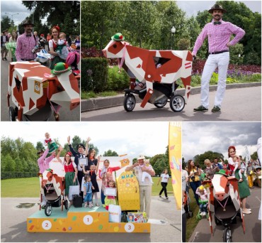 Австрийская корова. Конкурс детских колясок организованный телеканалом МАМА. Москва, 2015 (ll место) 