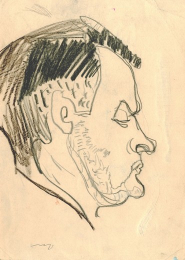 Портрет художника А. Бутова (б., к., р. 26,9х19,1) 