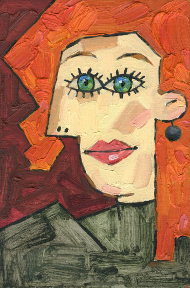 Портрет жены, 2012 (х., м., р. 30х20) €1000 