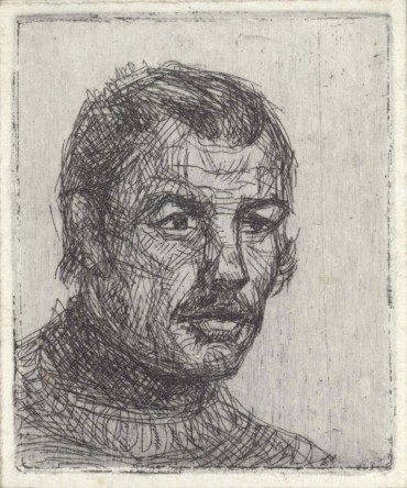 Портрет мужчины №2 (б., офорт, р. 6,3х5,2) 